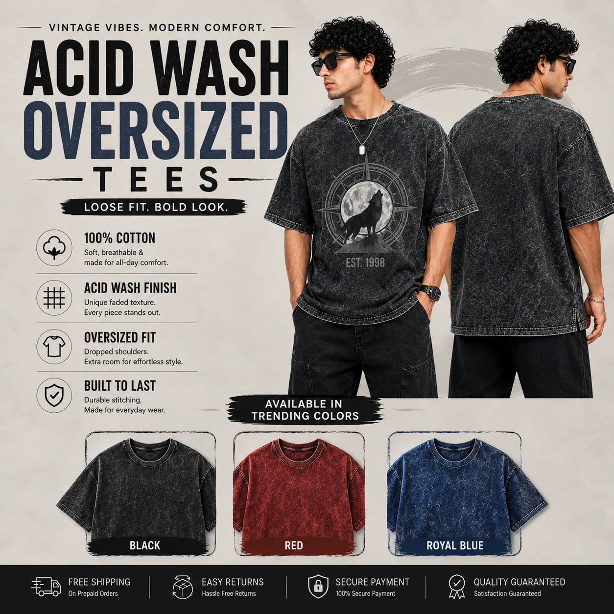 Acid Wash Oversized