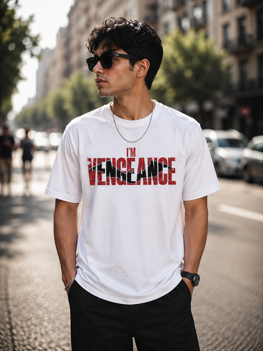 I'm Vengeance Typography Printed Regular-Fit Men T-Shirt