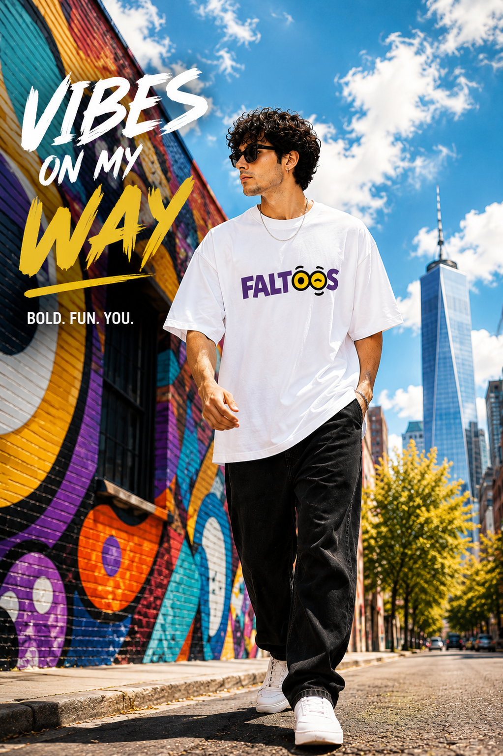 FALTOOS Graphic Printed Oversized Men T-Shirt